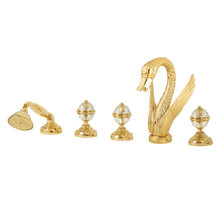 Смеситель Migliore.CRistalia Swan 24243 для ванны, золото