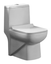 Напольный ободковый унитаз-моноблок Azario Zeno AZ-1169, крышка Slim, микролифт, белый