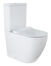 Напольный безободковый унитаз Azario Grado AZ-2141, с бачком, крышка микролифт, белый