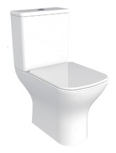 Напольный безободковый унитаз Azario Iris AZ8353, с бачком, крышка микролифт, белый