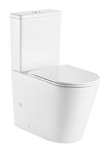 Напольный безободковый унитаз Azario Vetro AZ-2149, с бачком, крышка микролифт, белый