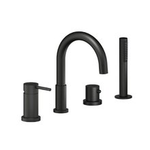 Смеситель Nobili Live WEBK110/9TBM на борт ванны, цвет черный матовый