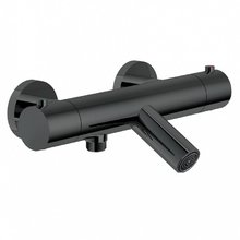 Смеситель Nobili Velis VE125010/1FLP для ванны и душа, термостатический, Diamond smoke PVD, цвет черный глянцевый