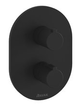 Смеситель Ravak Chrome CR 063.20BL термостатический, для ванны и душа, черный матовый, X070432