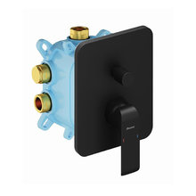 Смеситель для ванны и душа Ravak Flat X070179 Black, с переключателем для R-BOX VARI, цвет черный матовый