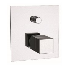 Смеситель термостатический Remer Q-Elegance QT09 для ванны и душа, на 2 потребителя, цвет хром