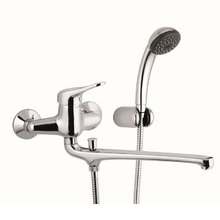 Смеситель Remer Kiss K49 для ванны и душа, с душевым гарнитуром, цвет хром