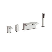 Смеситель Remer Qubika Q06 на борт ванны, для ванны и душа, цвет хром