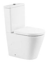Напольный безободковый унитаз BelBagno Flay BB2149CPR/BB2149T-R, белый, P-trap