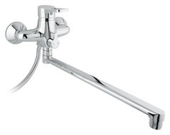 Смеситель Timo Junior Inox 1905Y-CR chrome для ванны и душа, длинный излив