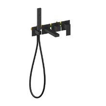 Смеситель для ванны с душем Timo Selene 2014/03YSM, цвет черный матовый