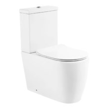Напольный унитаз BelBagno Marino BB105CPR/BB105T/BB2034SC, безободковый, крышка тонкая Soft Close, белый