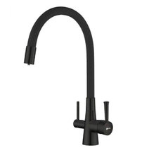 Смеситель Lemark Comfort LM3075BL для кухонной мойки, с подключением к фильтру питьевой воды, черный