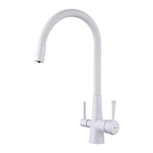 Смеситель Lemark Comfort LM3075W для кухонной мойки, с подключением к фильтру питьевой воды, белый