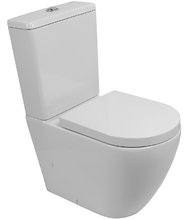 Напольный унитаз-компакт BelBagno Sfera-Tor BB2141CP-TOR/BB2141T/BB865SC с бачком, крышка микролифт, смыв торнадо, белый