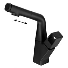 Смеситель Lemark Soul LM6008BL для кухонной мойки, с вытяжным изливом, черный