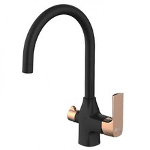 Смеситель Lemark Ursus LM7261BLR для кухонной мойки под фильтр, цвет черный с золотом