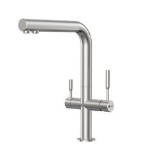 Смеситель для кухонной мойки Lemark Expert LM5063S, с подключением к фильтру с питьевой водой, сталь