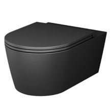Подвесной безободковый унитаз Am.Pm Func C8F1701MBSC FlashClean, с сиденьем микролифт, черный матовый