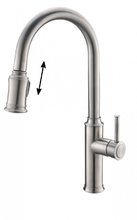 Смеситель BelBagno BB-LAM58-IN для кухонной мойки, с выдвижным изливом, двухрежимный, нержавеющая сталь, сатин