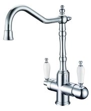 Смеситель Boheme Tradizionale 113 Cromo для кухонной мойки c краном для питьевой воды, хром