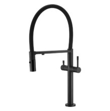 Смеситель Boheme Uno для кухонной мойки, высокий, черный, 115-B