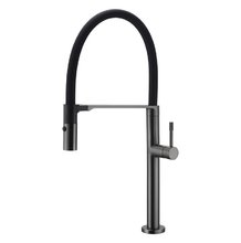 Смеситель Boheme Uno для кухонной мойки, высокий, вороненая сталь, gunmetal, 114-GM