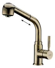 Смеситель WasserKraft A8237 для кухонной мойки, светлая бронза