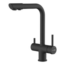 Смеситель для кухонной мойки WasserKRAFT, с подключением фильтра питьевой воды, черный, A8367