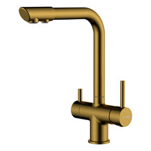 Смеситель для кухонной мойки WasserKRAFT, с подключением фильтра питьевой воды, матовое золото, A8387