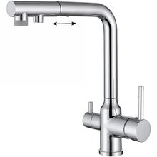 Смеситель для кухонной мойки Abber Emotion AF8814, с подключением к фильтру, цвет хром