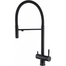 Смеситель Abber Wasser Kreis AF81141B, для кухонной мойки, с подключением к фильтру, цвет черный матовый