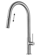 Смеситель Allen Brau Sprungfeder 5.60002-SS для кухонной мойки, сталь брашированная