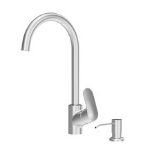 Промонабор 2в1: Смеситель AM.PM Like F8007D00 для кухни, с универсальным диспенсером, хром