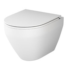 Подвесной безободковый унитаз Am.Pm Spirit V2.0 C701700MWSC FlashClean, с сиденьем микролифт, белый матовый