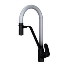 Смеситель для кухни Am.Pm Like F8007825 с каналом для питьевой воды и гибким изливом, черный