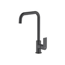 Смеситель Aquatek Лира AQ1480MB для кухонной мойки, цвет черный матовый