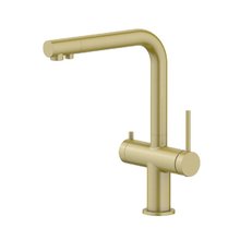 Смеситель Aquatek Европа AQ1385BG, для кухонной мойки, с подключением к фильтру, золото шлифованное