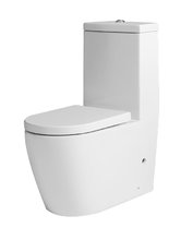 Напольный унитаз моноблок Bravat Gina C02005W-3-ENG сиденье с микролифтом, белый