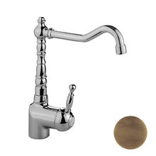 Смеситель Cisal Arcana Royal Kitchen AY00253027 однорычажный на 1 отверстие для кухни, с поворотным изливом 215 мм, цвет бронза