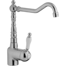 Смеситель Cisal однорычажный на 1 отверстие для кухни с поворотным изливом 215 мм, цвет хром