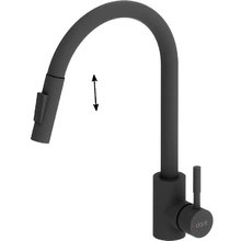 Смеситель для кухни Dorff Logic D3007522, с выдвижным изливом, черный матовый