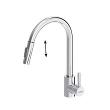 Смеситель для кухни Dorff Logic D3007500, с выдвижным изливом, хром глянцевый