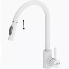 Смеситель для кухни Dorff Logic D3007533, с выдвижным изливом, белый матовый