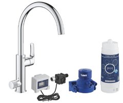 Набор Grohe Blue Pure Eurosmart: Смеситель (31722000), головка для фильтра, фильтр размера S (40404001), счетчик