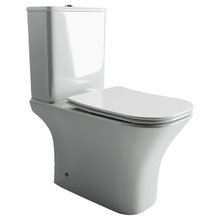 Напольный унитаз Ceramicanova с бачком Alfa CN9002 Rimless, безободковый, крышка микролифт, белый