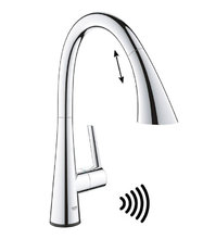 Смеситель Grohe Zedra Touch для кухни, с вытяжным изливом, цвет хром, 30219002
