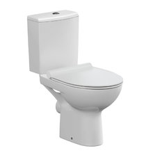 Унитаз-компакт Cersanit Nature Clean On 011 3/5 DPL EO slim A65410, безободковый, крышка микролифт, цвет белый