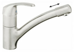 Смеситель Grohe Allira 32997SD0, нержавеющая сталь, для кухни с выдвижным изливом