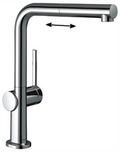 Кухонный смеситель Hansgrohe Talis M54, 72845000, с вытяжным изливом, хром